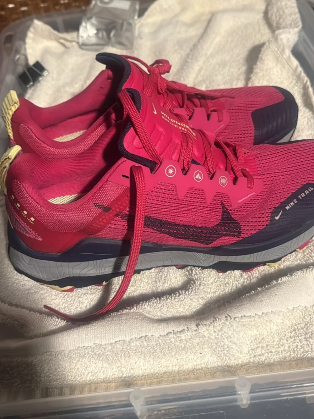 Nike Women’s Pink and Black Trail Running Shoes